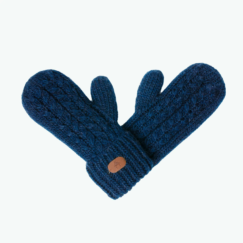 Moufles Chocolat chaud Bleu marine - Enfant
