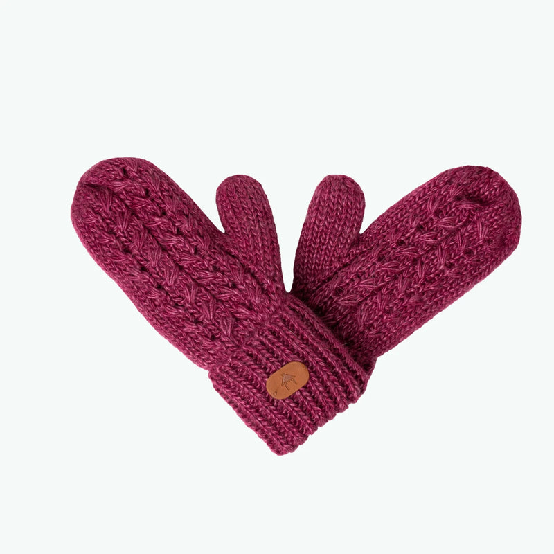 Moufles Chocolat chaud Violet - Enfant — vue 1